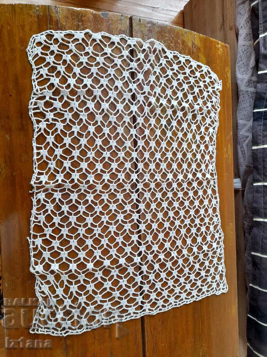 Old knitted tablecloth - 5