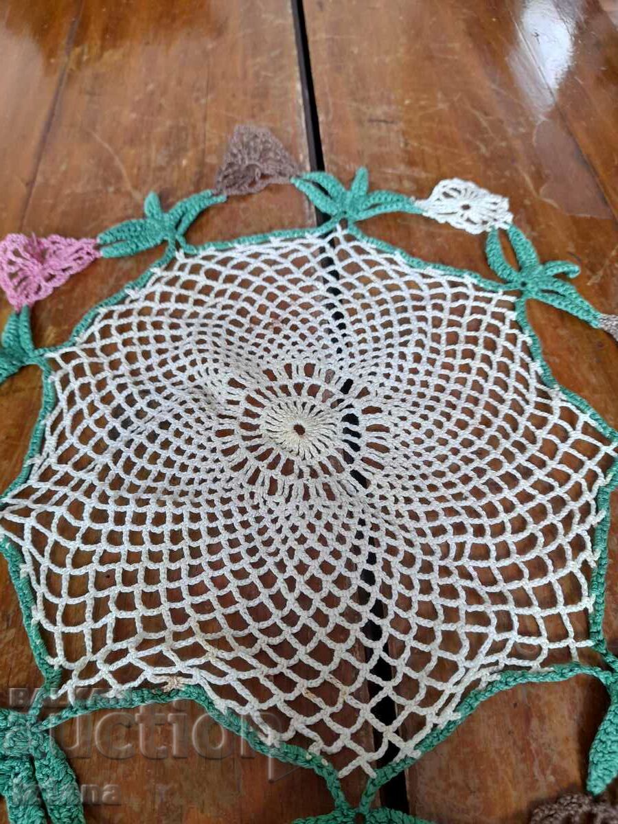Old knitted tablecloth with price 10.00 BGN | € 5.11 Old knitted tablecloth with price 10.00 BGN | € 5.11