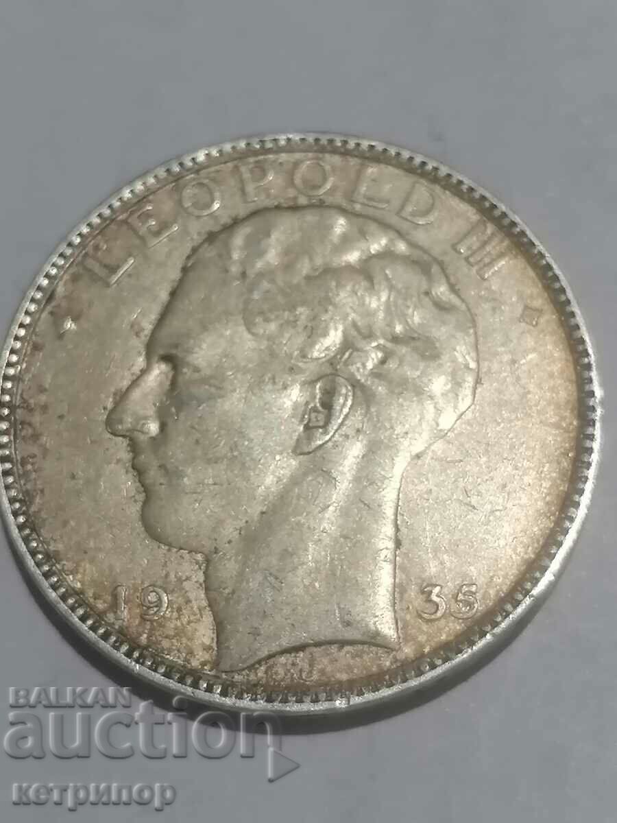 20 francs Belgium 1935 silver with price 30.00 BGN | € 15.34 20 francs Belgium 1935 silver with price 30.00 BGN | € 15.34
