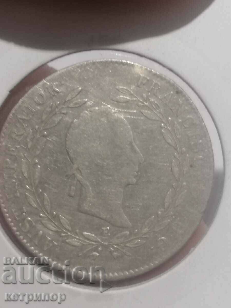 20 Kreuzer Austria Hungary 1830 It is silver with price 58.00 BGN | € 29.65