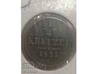 1/4 kreuzer Austria-Hungary 1851 A copper