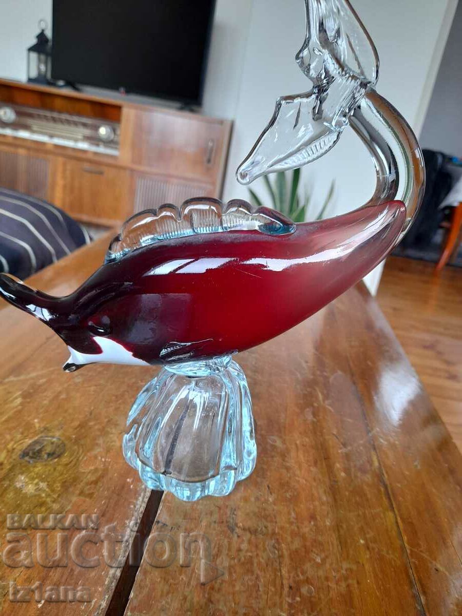 Auction  Glass figure, figurine, fish