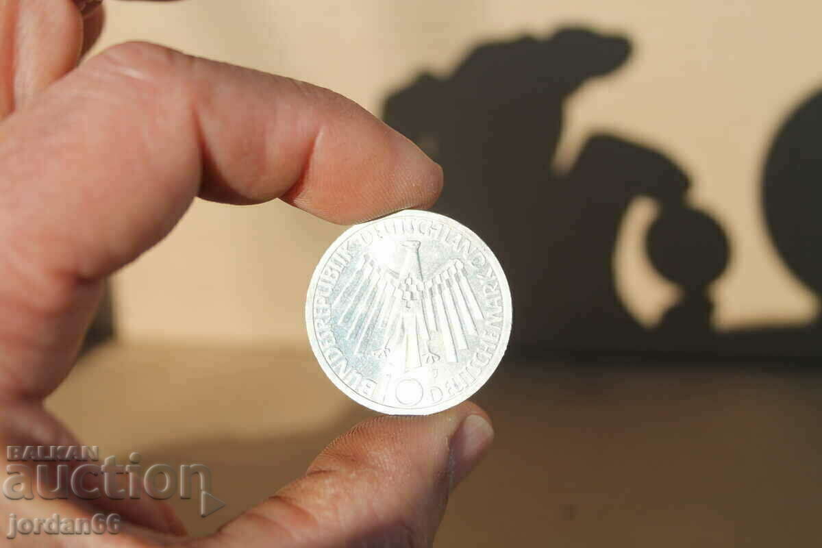 10 "Deutsche mark" 1972 year 10 "Deutsche mark" 1972 year