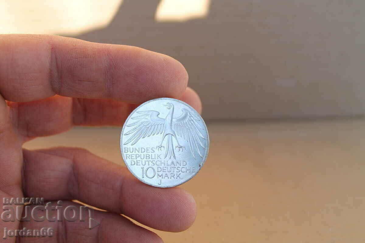 10 "Deutsche mark" 1972 year 10 "Deutsche mark" 1972 year