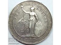 1 трейд Долар 1911 Великобритания Хонг Конг сребро