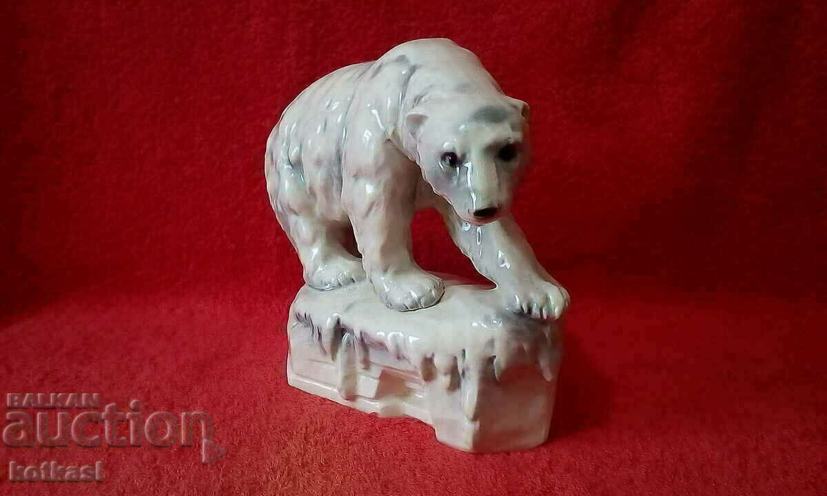 Old porcelain figure White Bear Germany - 7