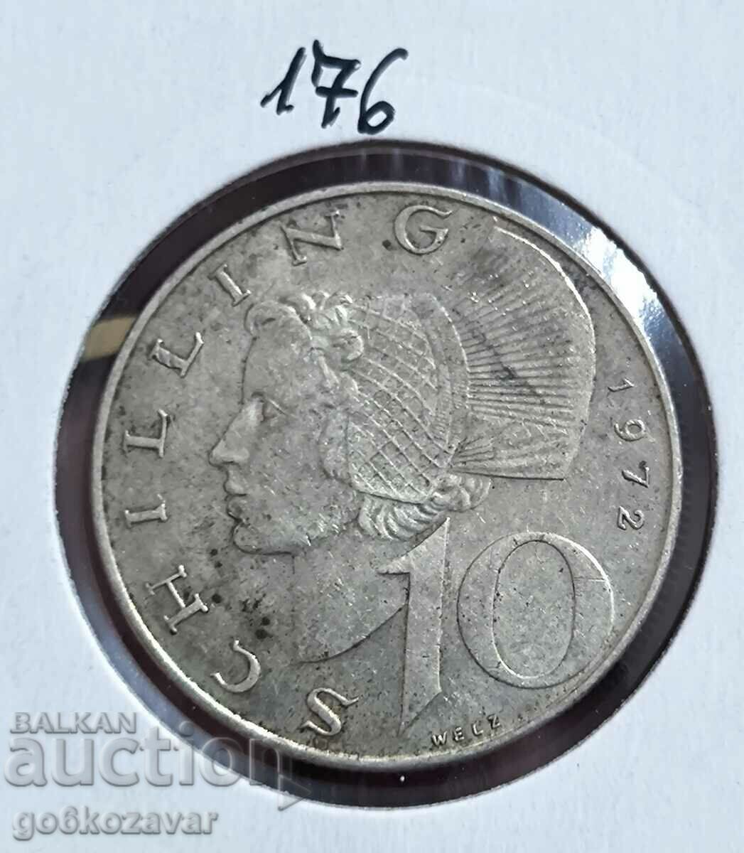 Австрия 10 шилинга 1972г Сребро!