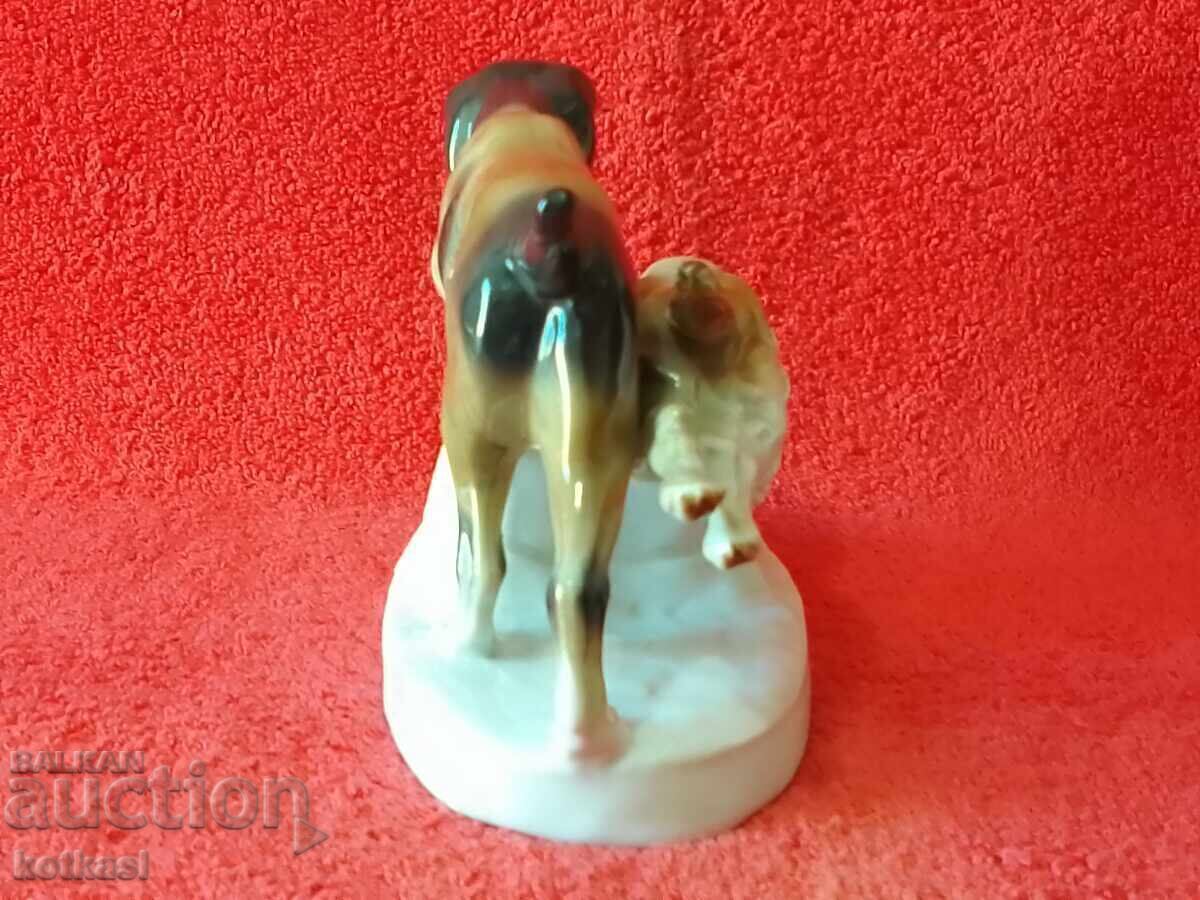 Old porcelain 1930 Two Dogs Germany Carl Scheidig - 5 Old porcelain 1930 Two Dogs Germany Carl Scheidig - 5