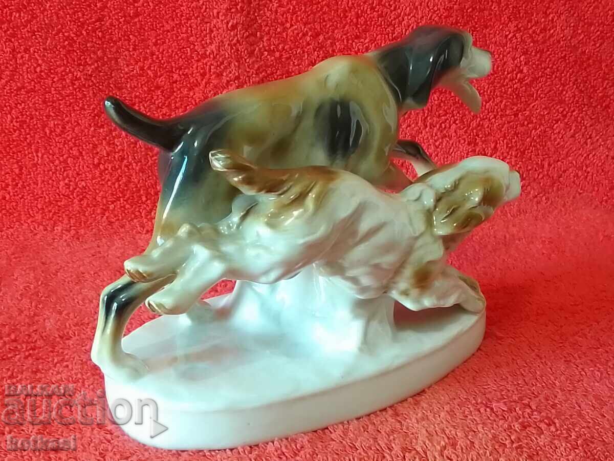 Old porcelain 1930 Two Dogs Germany Carl Scheidig - 7 Old porcelain 1930 Two Dogs Germany Carl Scheidig - 7