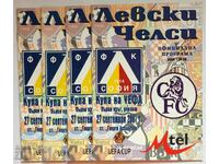 Футболна програма Левски-Челси 2001 УЕФА 4 броя