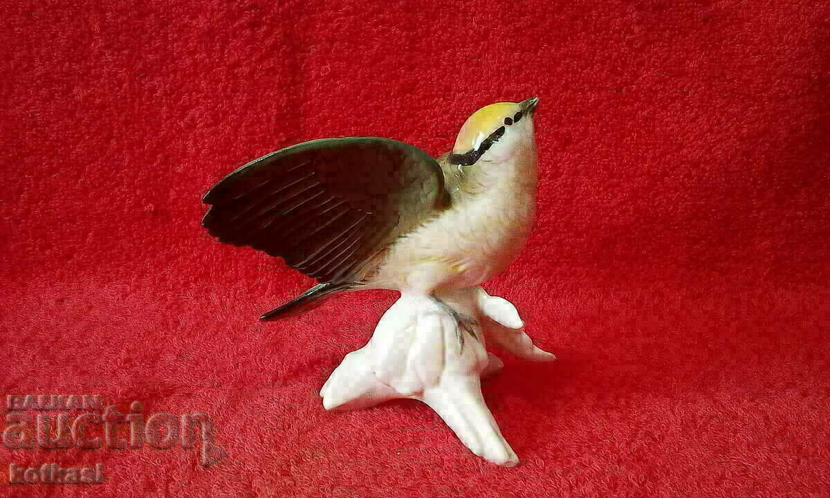 Old porcelain figure Bird Sparrow Karl Ens Germany