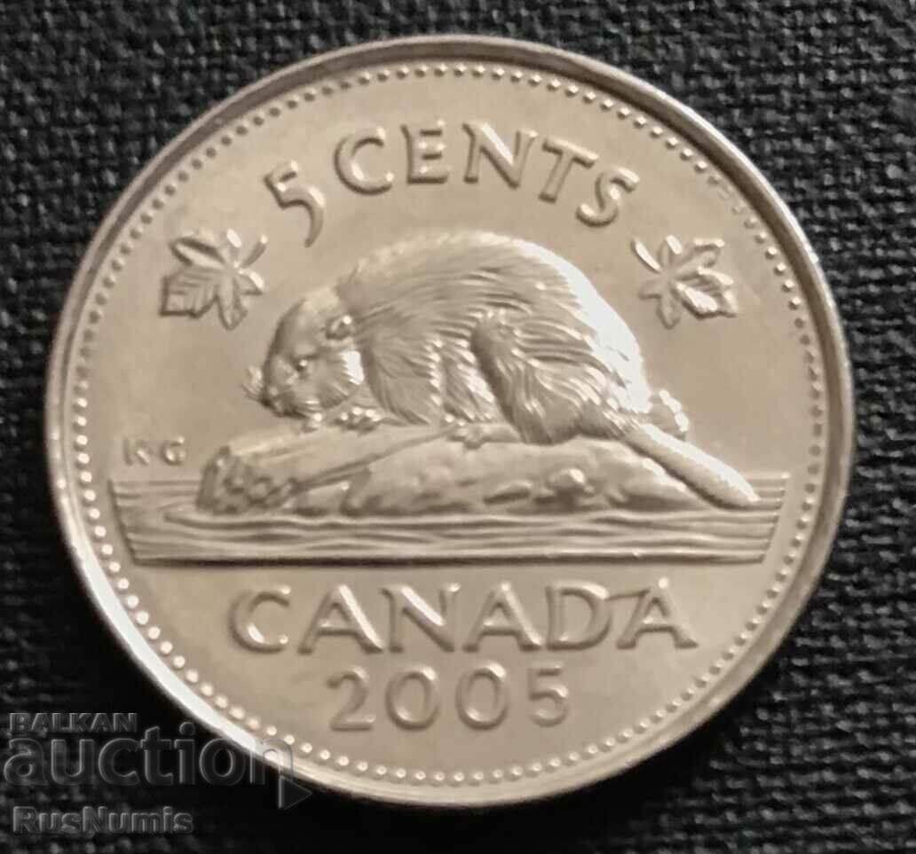 Canada. 5 cents 2005 UNC.