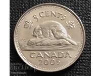 Канада. 5 цента 2005 г. UNC.