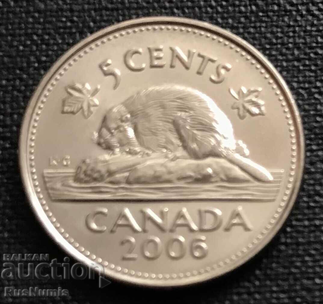 Canada. 5 cents 2006 UNC.