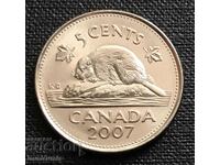 Канада. 5 цента 2007 г. UNC.