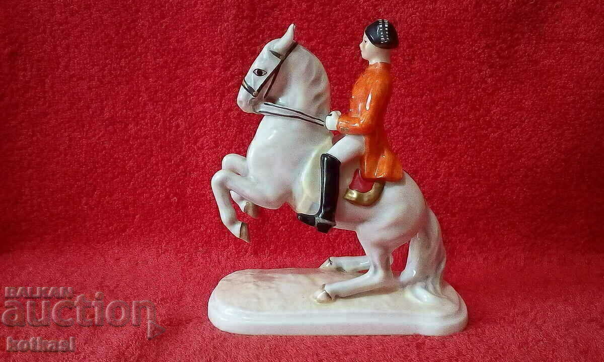 Παλιά πορσελάνινη φιγούρα Horse Jockey Horseman Cavalry Goebel