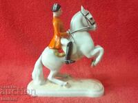 Old porcelain figure Horse Jockey Horseman Cavalry Goebel