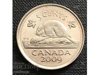Canada. 5 cents 2009 UNC.
