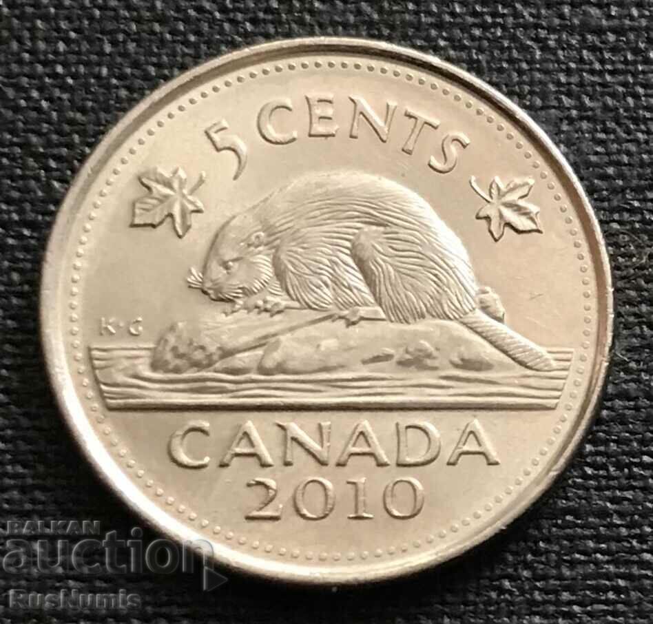 Canada. 5 cenți 2010 UNC.