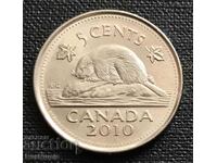 Канада. 5 цента 2010 г. UNC.
