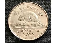 Канада. 5 цента 2012 г. UNC.