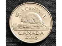 Канада. 5 цента 2013 г. UNC.