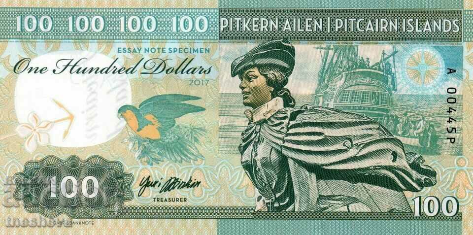 Pitcairn Islands, $100 private issue, 2017, Bounty, Polynesia with price 86.00 BGN | € 43.97 Pitcairn Islands, $100 private issue, 2017, Bounty, Polynesia with price 86.00 BGN | € 43.97