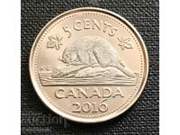 Canada. 5 cenți 2016 UNC.