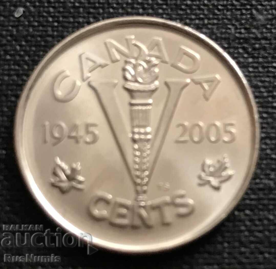 Канада. 5 цента 2005 г. ВСВ.UNC.