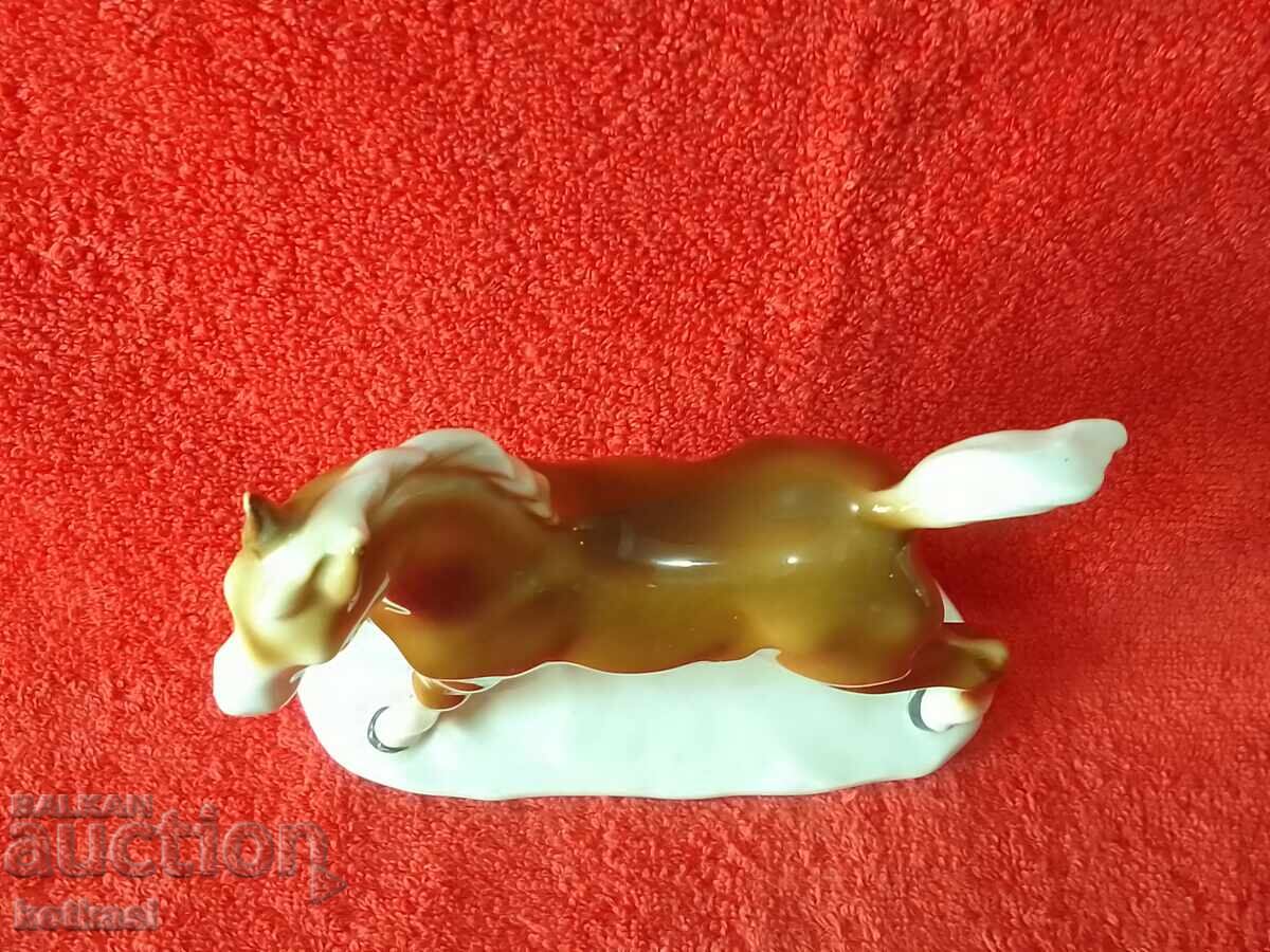 Παλιά πορσελάνινη φιγούρα ενός μικρού αλόγου GDR GDR - 6 Παλιά πορσελάνινη φιγούρα ενός μικρού αλόγου GDR GDR - 6