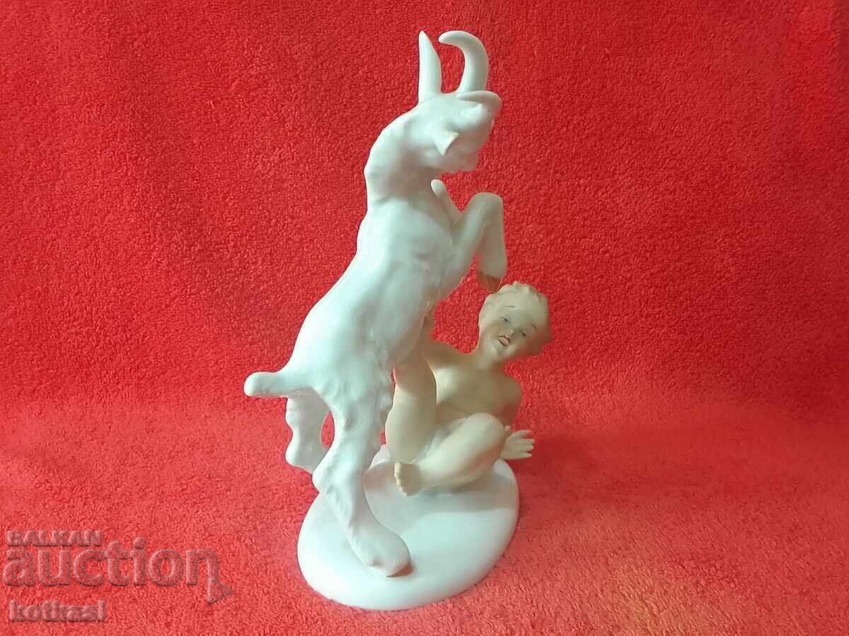 Auction Old porcelain figure Kid Goat Yare Wilendorf Auction Old porcelain figure Kid Goat Yare Wilendorf