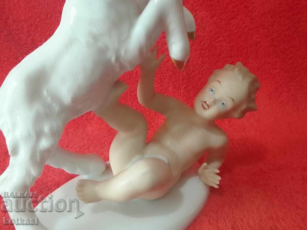 Delivery of Old porcelain figure Kid Goat Yare Wilendorf Delivery of Old porcelain figure Kid Goat Yare Wilendorf