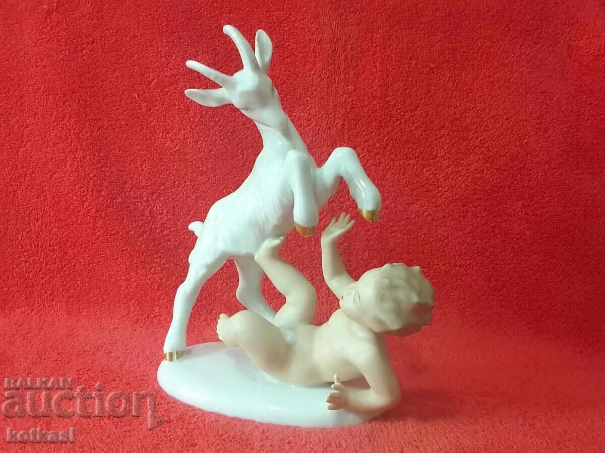 Old porcelain figure Kid Goat Yare Wilendorf Old porcelain figure Kid Goat Yare Wilendorf