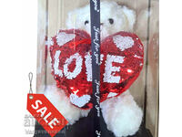LOVE teddy bear in a Just for You box for Valentine's Day