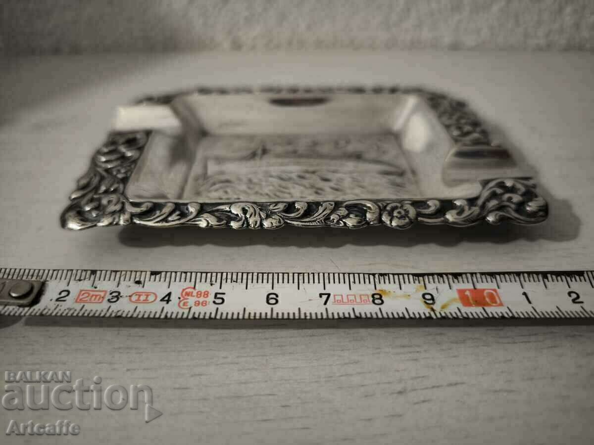 Silver plated ashtray - 6