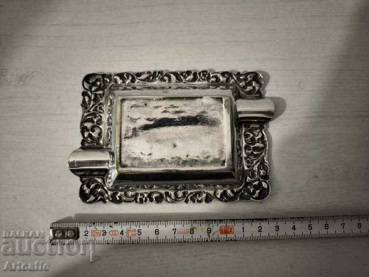 Silver plated ashtray - 7