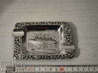 Silver plated ashtray