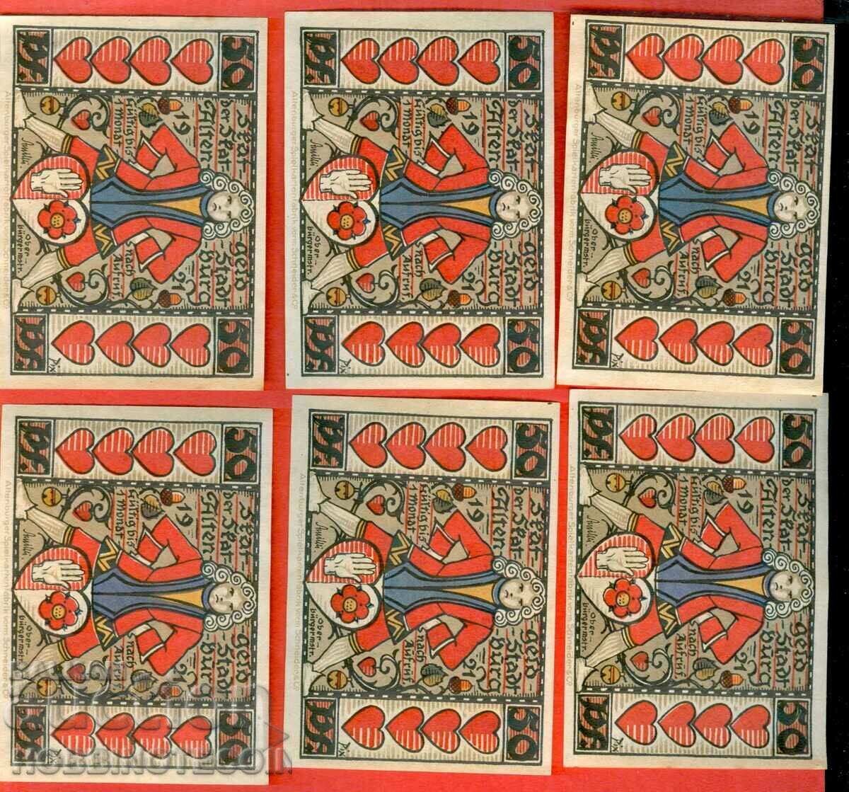 NOTGELD ALTENBURG 6 x 50 - 1921 with price 19.54 BGN | € 9.99 NOTGELD ALTENBURG 6 x 50 - 1921 with price 19.54 BGN | € 9.99