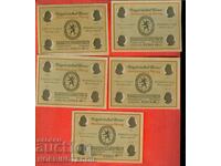 NOTGELD WEIMAR 5 x 25 - 1921