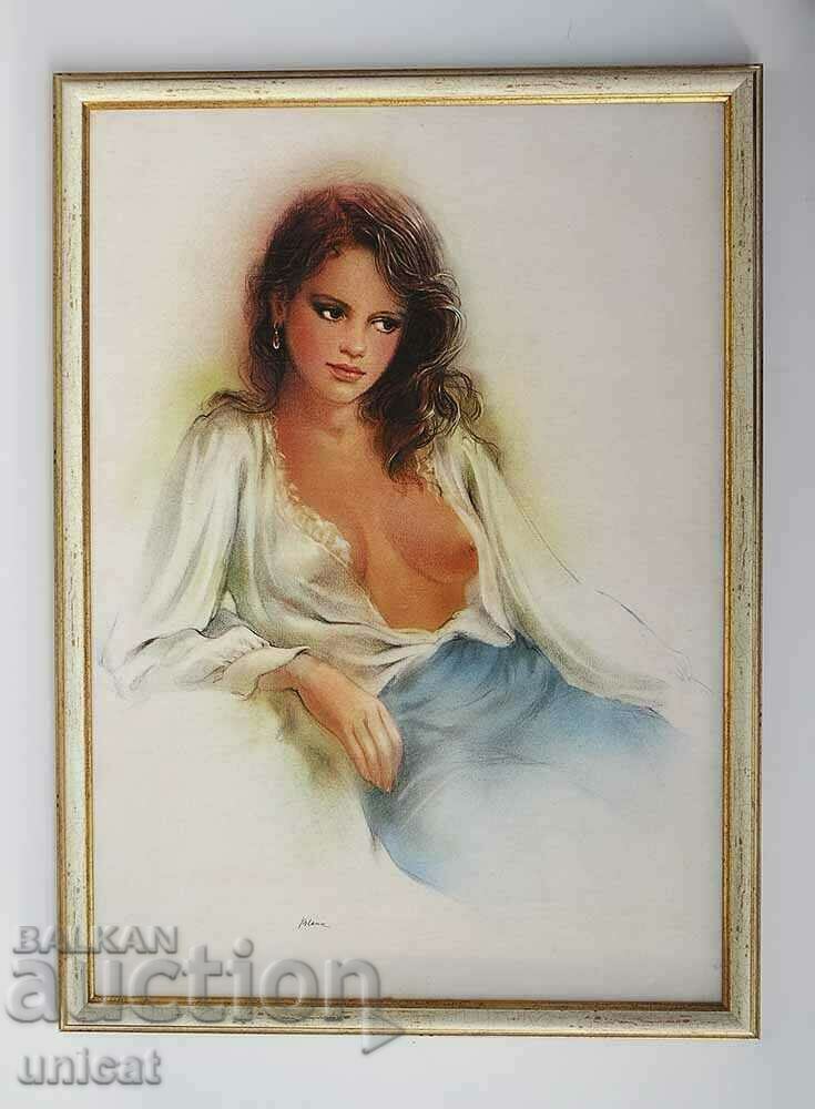 Πορτρέτο μιας νεαρής γυναίκας, ζωγραφική, ιμπρεσιονισμός