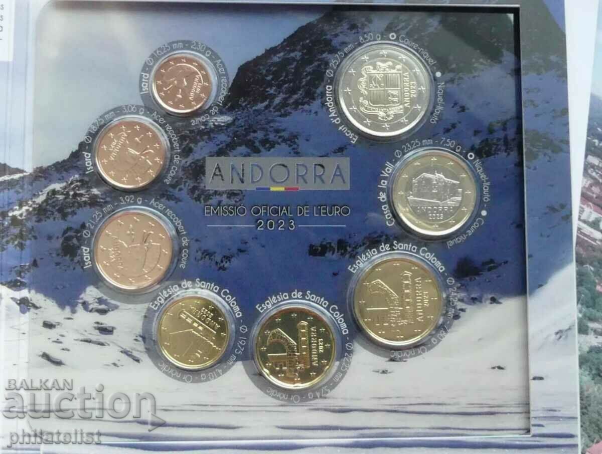 Andorra 2023 - set complet de la 1 cent la 2 euro - set euro