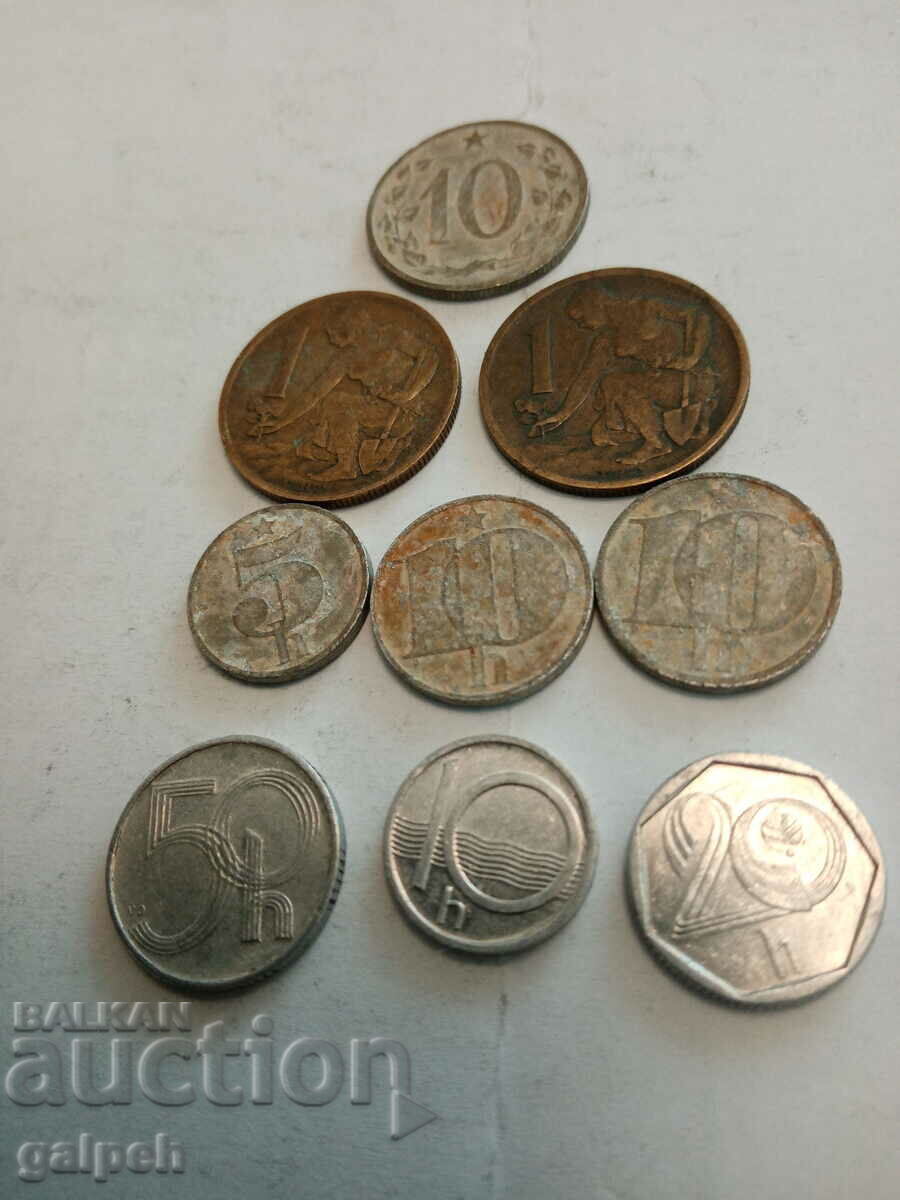 LOT CZECHOSLOVAKIA - 9 pcs. - BGN 0.8 - 6 LOT CZECHOSLOVAKIA - 9 pcs. - BGN 0.8 - 6