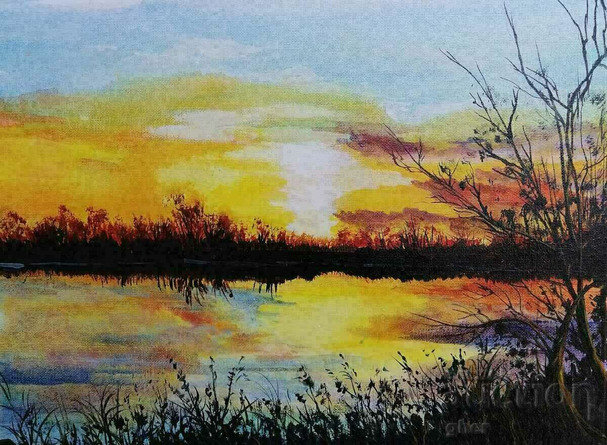 Picture painting with acrylic. Part of the author's "Seasons" Collection.