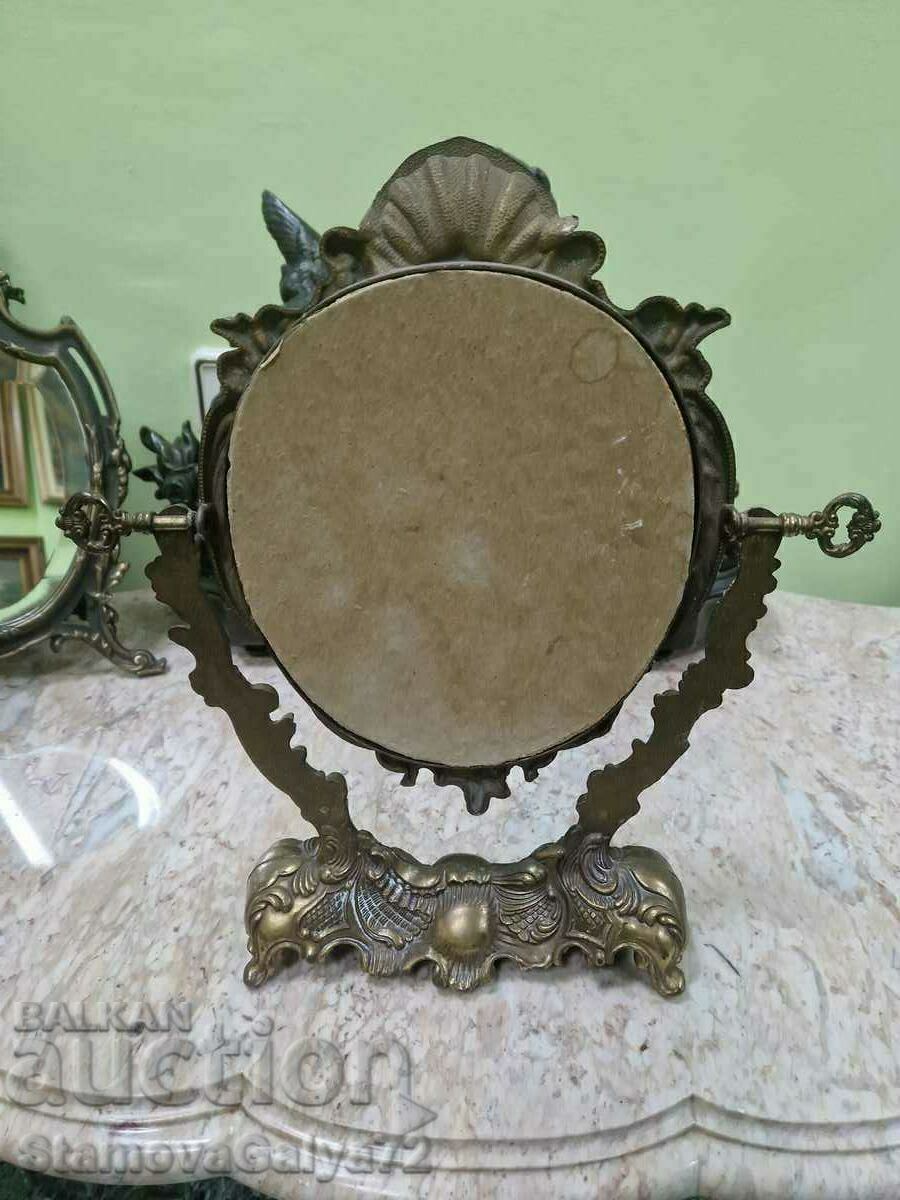 Ένας υπέροχος αντίκα μπρούτζινος γαλλικός καθρέφτης - 7 Ένας υπέροχος αντίκα μπρούτζινος γαλλικός καθρέφτης - 7