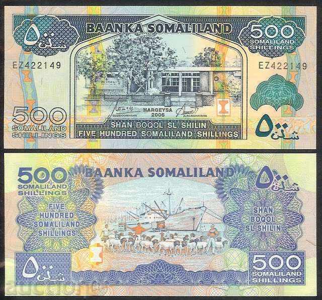 SORRY AUCTIONS SOMALILLEND 500 SHILING 2006 UNC