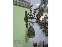 A lovely large antique Belgian bronze bell