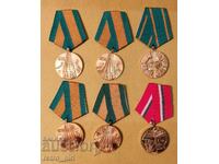 Lot of Bulgarian medals.
