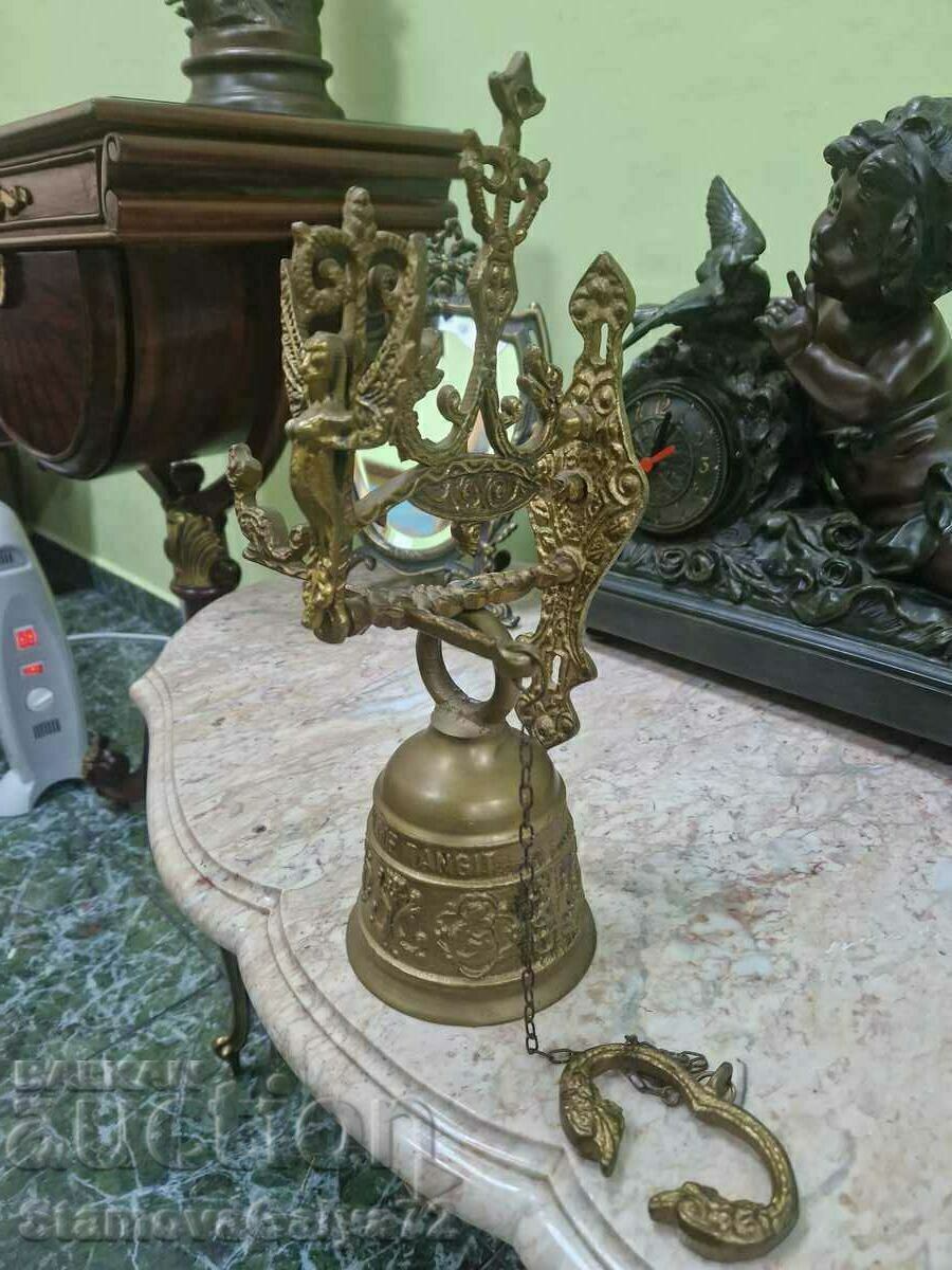 Παράδοση Μια υπέροχη αντίκα βελγική χάλκινη καμπάνα Παράδοση Μια υπέροχη αντίκα βελγική χάλκινη καμπάνα