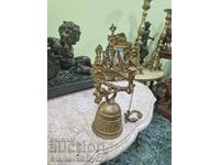 A wonderful antique Belgian bronze bell