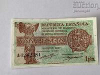 Spain 1 peseta 1937 - Second Republic UNC